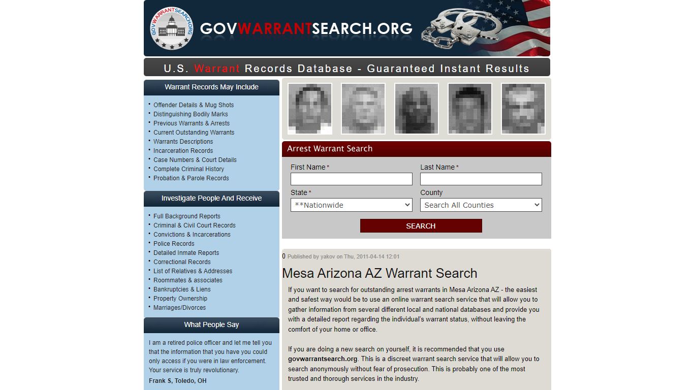 Mesa | Warrant Search